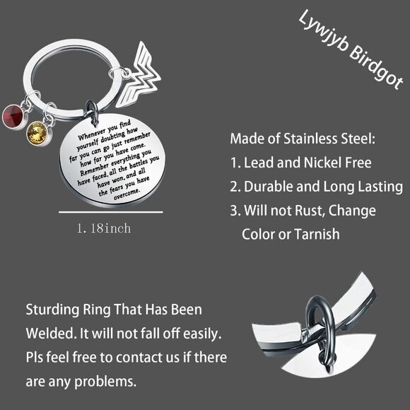Women Hero Inspired Stainless Steel Keychain Superwoman Gift Pendant - Picture 2 of 6